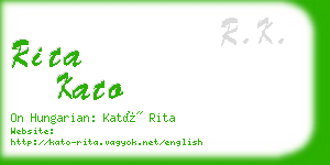 rita kato business card